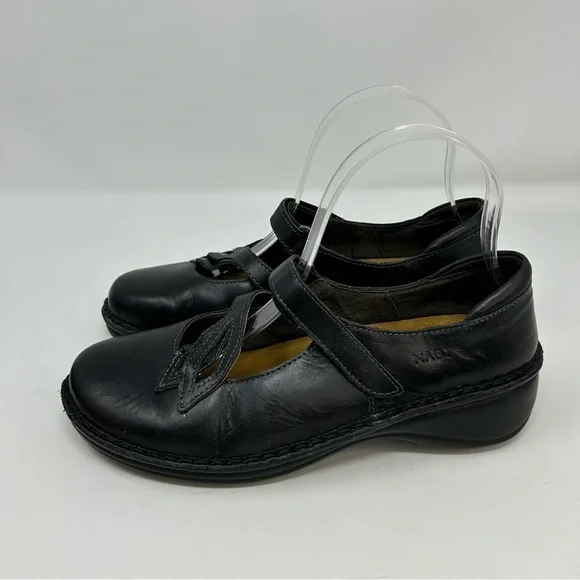 Naot Primrose Black Leather Comfort Chunky Heeled Mary Janes Size 38 (US Size 7) - Picture 7 of 14
